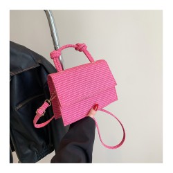 Mujeres Medio Cuero Sintético Color Sólido Básico Estilo Clásico Cuadrado Hebilla Magnética Bolso Bandolera