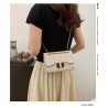Mujeres Medio Cuero Sintético Color Sólido Ropa De Calle Cuadrado cerrar Bolso Bandolera