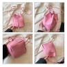 Mujeres Medio Cuero Sintético Color Sólido Ropa De Calle Balde Cuerda Bolso Bandolera