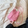 Mujeres Medio Cuero Sintético Color Sólido Ropa De Calle Balde Cuerda Bolso Bandolera