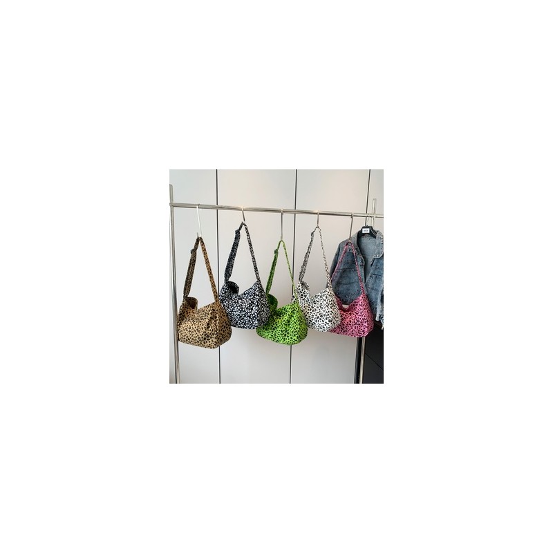 Mujeres Grande Tela Leopardo Ropa De Calle Cuadrado Cremallera Bolso Bandolera