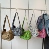 Mujeres Grande Tela Leopardo Ropa De Calle Cuadrado Cremallera Bolso Bandolera