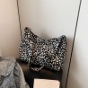 Mujeres Grande Tela Leopardo Ropa De Calle Cuadrado Cremallera Bolso Bandolera