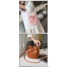 Mujeres Medio PVC Color Sólido Básico Estilo Clásico Balde cerrar Bolso Cubo
