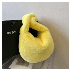 Mujeres Medio Felpa Color Sólido Ropa De Calle forma de bola de masa hervida Cremallera Bolsas De Hombro