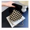 Mujeres Medio Cuero Sintético Geométrico Estilo Vintage Estilo Clásico Cuadrado Cremallera Bolso