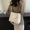 Mujeres Medio Cuero Sintético Color Sólido Básico Estilo Clásico Hilo De Coser Cuadrado Cremallera Bolso De Mano