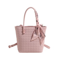 Mujeres Medio Cuero Sintético Color Sólido Básico Estilo Clásico Balde Cremallera Bolso Cubo