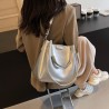 Mujeres Medio Cuero Sintético Color Sólido Básico Estilo Clásico Hilo De Coser Cuadrado Cremallera Bolso De Mano