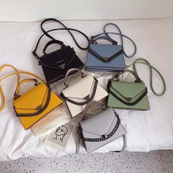 Mujeres Medio Cuero Sintético Color Sólido Estilo Vintage Estilo Clásico Cuadrado Gire La Tapa Bolso Bandolera