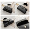 Mujeres Medio Cuero Sintético Color Sólido Elegante Estilo Vintage Cuadrado Hebilla Magnética Bolso Bandolera