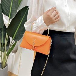 Mujeres Medio Cuero Sintético Color Sólido Elegante Estilo Vintage Cuadrado Hebilla Magnética Bolso Bandolera