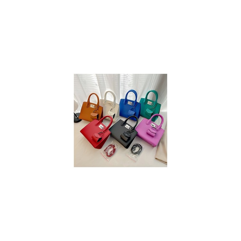 Mujeres Medio Cuero Sintético Color Sólido Estilo Vintage Estilo Clásico Cuadrado cerrar Bolso Bandolera
