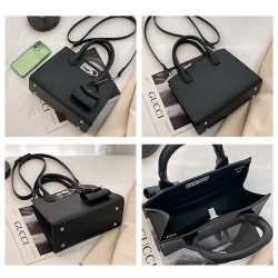 Mujeres Medio Cuero Sintético Color Sólido Estilo Vintage Estilo Clásico Cuadrado cerrar Bolso Bandolera