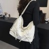 Mujeres Medio Cuero Sintético Color Sólido Ropa De Calle Cuadrado Cremallera Bolso De Mano