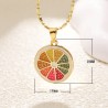 Cobre Chapado En Oro Enchapado Fruta Collar Colgante