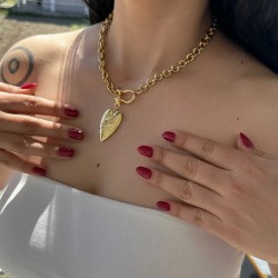 Joyería Al Por Mayor Estilo IG Ojo Del Diablo Forma De Corazón Acero inoxidable 304 Enchapado Collar Colgante