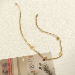 Joyería Al Por Mayor Casual Estilo Simple Ronda Cara Emoji Acero inoxidable 304 Chapado En Oro Enchapado Collar Colgante