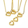 Joyería Al Por Mayor Básico Señora Estilo Clásico Forma De Corazón Acero Titanio chapados en oro de 18k Enchapado Collar Colgant