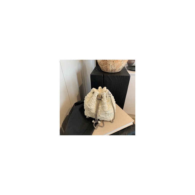 Mujeres Medio Lienzo Color Sólido Estilo Vintage Estilo Clásico Hilo De Coser Balde Cuerda Bolso Cubo