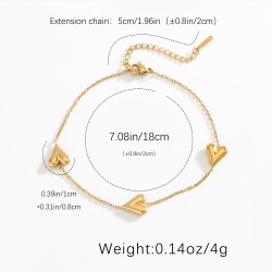 Estilo Simple Forma De Corazón Acero inoxidable 304 Chapado En Oro Pulsera Al Mayoreo