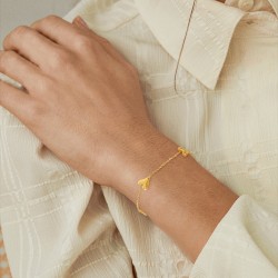 Estilo Simple Forma De Corazón Acero inoxidable 304 Chapado En Oro Pulsera Al Mayoreo