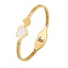 Retro Estilo Simple Estilo Clásico Forma De Corazón Acero inoxidable 304 Chapado En Oro Brazalete Al Mayoreo