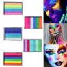 6 colores Barra de arco iris pintura Facial a base de agua Color a juego pigmento lavable humano arco iris cara pintura traje de