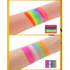 6 colores Barra de arco iris pintura Facial a base de agua Color a juego pigmento lavable humano arco iris cara pintura traje de