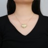 Cobre chapados en oro de 18k Forma De Corazón Collar