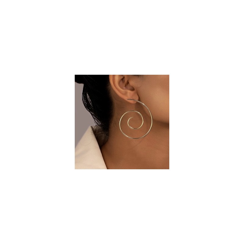 1 Par Estilo Simple Circulo Acero Titanio Pendientes