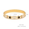 Elegante Estilo Simple Flor Mariposa Acero inoxidable 304 chapados en oro de 18k Circón Brazalete Al Mayoreo