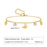 Elegante Estilo Simple Cruzar Acero Inoxidable 201 chapados en oro de 18k Circón Pulsera Al Mayoreo