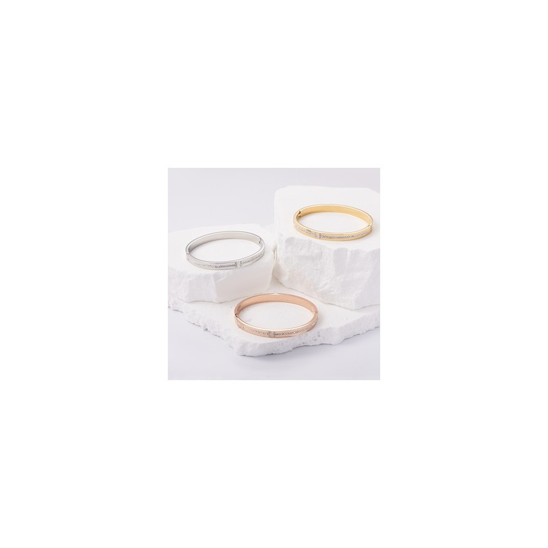 Retro Estilo Simple Estilo Clásico Forma De T Acero inoxidable 304 Chapado En Oro Brazalete Al Mayoreo