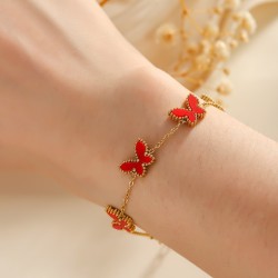 Estilo Simple Estilo Clásico Mariposa Acero inoxidable 304 Pulsera Al Mayoreo