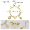 Cobre Chapado En Oro Perla Concha Cangrejo Pulsera
