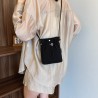 Mujeres Pequeña Tela Color Sólido Básico Estilo Clásico Cuadrado Cremallera Carteras De Teléfono