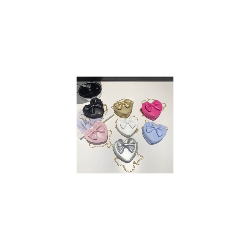 Mujeres Medio Cuero Sintético Color Sólido Ropa De Calle En Forma De Corazon Cremallera Bolso Bandolera