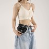 Mujeres Medio Cuero Sintético Color Sólido Ropa De Calle En Forma De Corazon Cremallera Bolso Bandolera