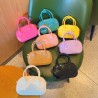 Mujeres Pequeña PVC Color Sólido Elegante Oval Cremallera Bolso
