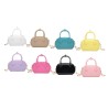 Mujeres Pequeña PVC Color Sólido Elegante Oval Cremallera Bolso