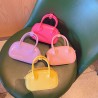 Mujeres Pequeña PVC Color Sólido Elegante Oval Cremallera Bolso
