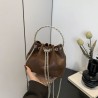 Mujeres Medio Cuero Sintético Color Sólido Estilo Vintage Estilo Clásico Balde Cuerda Bolso Cubo